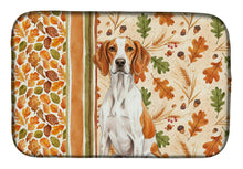 Load image into Gallery viewer, Orange and White Pointer Heirloom Fall Dish Drying Mat