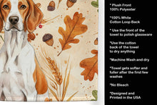 Load image into Gallery viewer, Orange and White Pointer Heirloom Fall Kitchen Towel