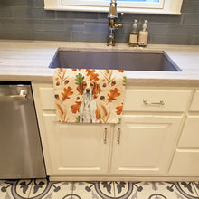 Load image into Gallery viewer, Orange and White Pointer Heirloom Fall Kitchen Towel