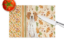Load image into Gallery viewer, Orange and White Pointer Heirloom Fall Glass Cutting Board
