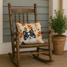 Load image into Gallery viewer, Black and White Pomeranian Heirloom Fall Throw Pillow