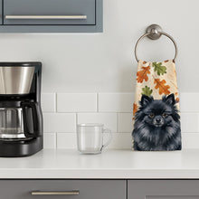 Load image into Gallery viewer, Black Pomeranian Heirloom Fall Kitchen Towel