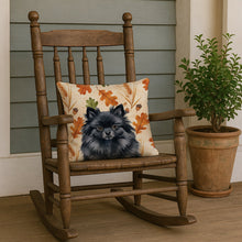 Load image into Gallery viewer, Black Pomeranian Heirloom Fall Throw Pillow