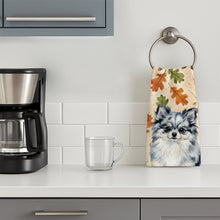 Load image into Gallery viewer, Blue Merle Pomeranian Heirloom Fall Kitchen Towel
