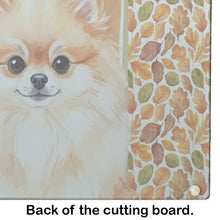 Load image into Gallery viewer, Pomeranian Heirloom Fall Glass Cutting Board