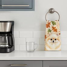 Load image into Gallery viewer, Cream Pomeranian Heirloom Fall Kitchen Towel