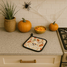 Load image into Gallery viewer, Cream Pomeranian Heirloom Fall Pair of Pot Holders
