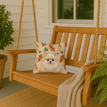 Load image into Gallery viewer, Cream Pomeranian Heirloom Fall Throw Pillow