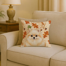Load image into Gallery viewer, Cream Pomeranian Heirloom Fall Throw Pillow
