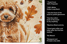 Load image into Gallery viewer, Miniature Apricot Poodle Heirloom Fall Kitchen Towel