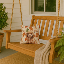 Load image into Gallery viewer, Miniature Apricot Poodle Heirloom Fall Throw Pillow