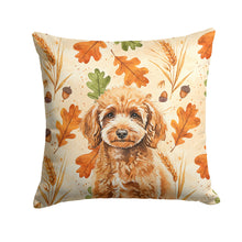 Load image into Gallery viewer, Miniature Apricot Poodle Heirloom Fall Throw Pillow