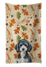 Load image into Gallery viewer, Miniature Parti Poodle Heirloom Fall Kitchen Towel