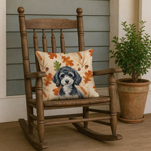 Load image into Gallery viewer, Miniature Parti Poodle Heirloom Fall Throw Pillow