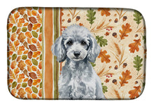 Load image into Gallery viewer, Miniature Silver Poodle Heirloom Fall Dish Drying Mat
