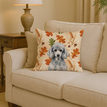 Load image into Gallery viewer, Standard Silver Poodle Heirloom Fall Throw Pillow
