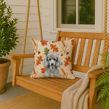 Load image into Gallery viewer, Standard Silver Poodle Heirloom Fall Throw Pillow