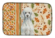 Load image into Gallery viewer, Standard White Poodle Heirloom Fall Dish Drying Mat