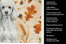 Load image into Gallery viewer, Standard White Poodle Heirloom Fall Kitchen Towel