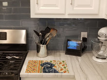 Load image into Gallery viewer, Toy Black Poodle Heirloom Fall Glass Cutting Board