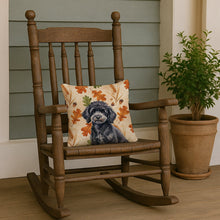 Load image into Gallery viewer, Toy Black Poodle Heirloom Fall Throw Pillow