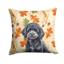 Load image into Gallery viewer, Toy Black Poodle Heirloom Fall Throw Pillow