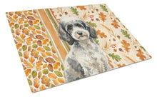 Load image into Gallery viewer, Toy Parti Poodle Heirloom Fall Glass Cutting Board