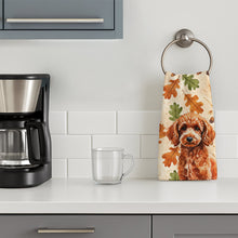 Load image into Gallery viewer, Toy Red Poodle Heirloom Fall Kitchen Towel