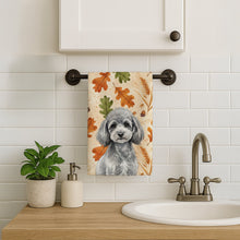 Load image into Gallery viewer, Toy Silver Poodle Heirloom Fall Kitchen Towel