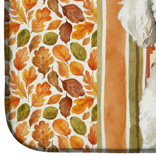 Load image into Gallery viewer, Toy White Poodle Heirloom Fall Dish Drying Mat