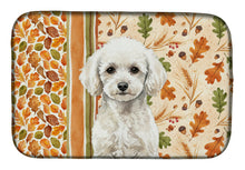 Load image into Gallery viewer, Toy White Poodle Heirloom Fall Dish Drying Mat