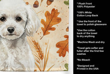 Load image into Gallery viewer, Toy White Poodle Heirloom Fall Kitchen Towel