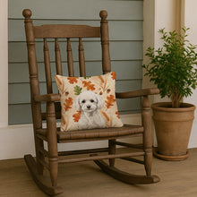 Load image into Gallery viewer, Toy White Poodle Heirloom Fall Throw Pillow