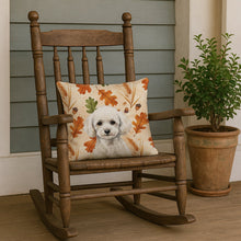 Load image into Gallery viewer, Toy White Poodle Heirloom Fall Throw Pillow