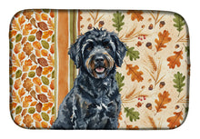 Load image into Gallery viewer, Black Portuguese Water Dog Heirloom Fall Dish Drying Mat