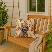 Load image into Gallery viewer, Brown Portuguese Water Dog Heirloom Fall Throw Pillow