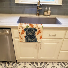 Load image into Gallery viewer, Black Pug Heirloom Fall Kitchen Towel