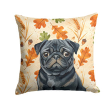 Load image into Gallery viewer, Black Pug Heirloom Fall Throw Pillow