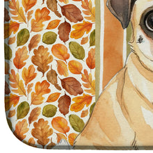 Load image into Gallery viewer, Fawn Pug Heirloom Fall Dish Drying Mat