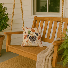 Load image into Gallery viewer, Fawn Pug Heirloom Fall Throw Pillow