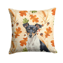 Load image into Gallery viewer, Black and White Rat Terrier Heirloom Fall Throw Pillow