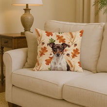 Load image into Gallery viewer, Chocolate and White Rat Terrier Heirloom Fall Throw Pillow
