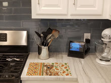 Load image into Gallery viewer, Rhodesian Ridgeback Heirloom Fall Glass Cutting Board