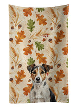Load image into Gallery viewer, Tricolor Russell Terrier Heirloom Fall Kitchen Towel