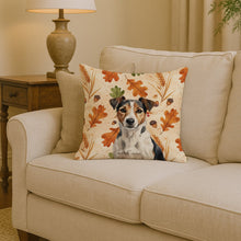 Load image into Gallery viewer, Tricolor Russell Terrier Heirloom Fall Throw Pillow
