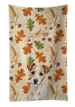 Load image into Gallery viewer, White with Tan Markings Russell Terrier Heirloom Fall Kitchen Towel