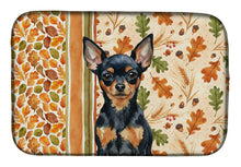 Load image into Gallery viewer, Black and Tan Russian Toy Heirloom Fall Dish Drying Mat