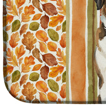 Load image into Gallery viewer, Brindle and White Saint Bernard Heirloom Fall Dish Drying Mat