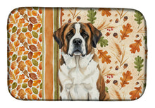 Load image into Gallery viewer, Brindle and White Saint Bernard Heirloom Fall Dish Drying Mat