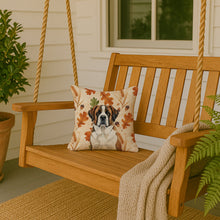 Load image into Gallery viewer, Brindle and White Saint Bernard Heirloom Fall Throw Pillow
